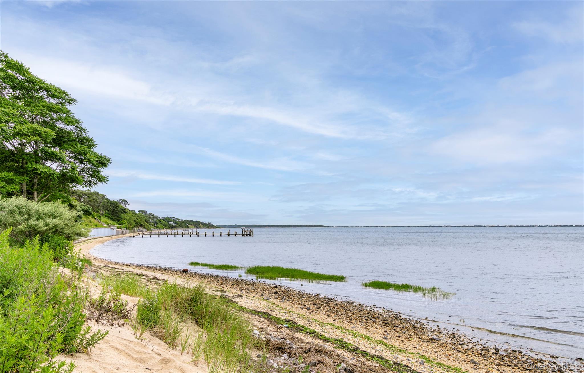 15 South Beach Road Southampton, NY 11968 - Photo 9 of 28 a view of a field with an ocean and trees in the background