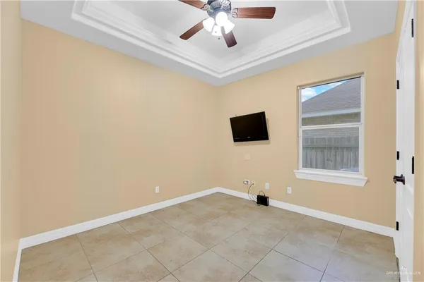 a view of a livingroom with a flat screen tv