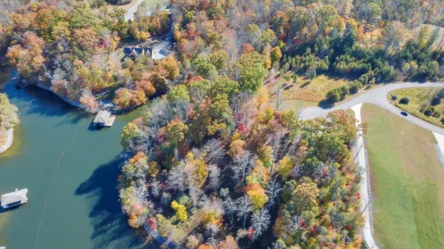 a view of a lake with outdoor space