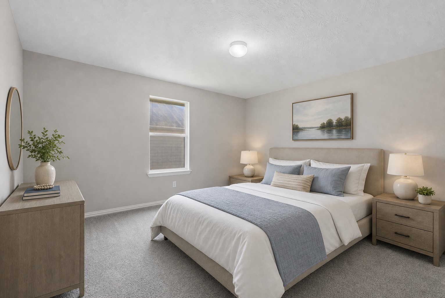 25926 Morgan Springs Spring, TX 77373 - Photo 28 of 49 One of three spacious secondary bedrooms features New plush carpeting, abundant natural light, and generous closet space, creating a comfortable retreat for family members or overnight guests. **Photo is Virtually Staged**