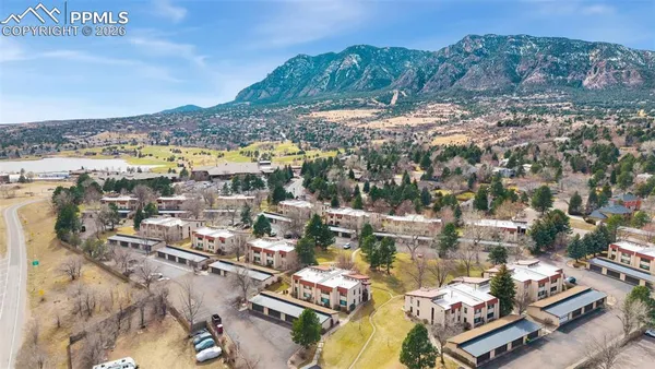 an aerial view of a city