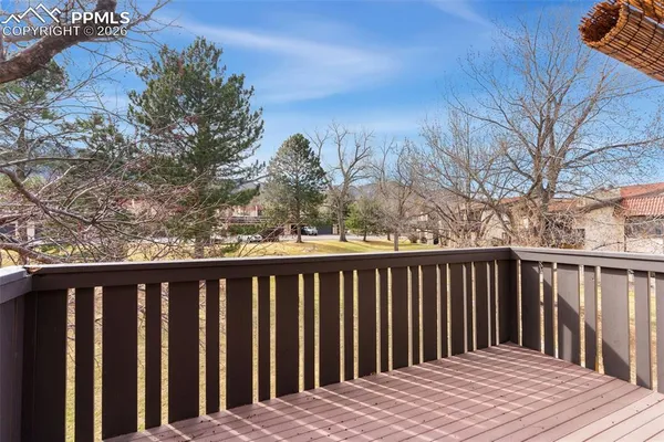 a view of wooden deck