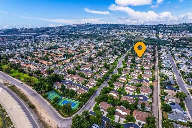 an aerial view of a city