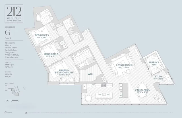 $7,750,000 | 212 West 72nd Street, Unit 19G | Upper West Side