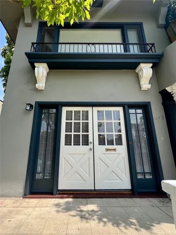 a view of a door of the house