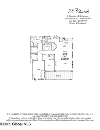 $1,185,000 | 78 Church Street, Unit 201, Saratoga Springs, NY 12866