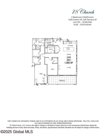 $1,185,000 | 78 Church Street, Unit 201, Saratoga Springs, NY 12866