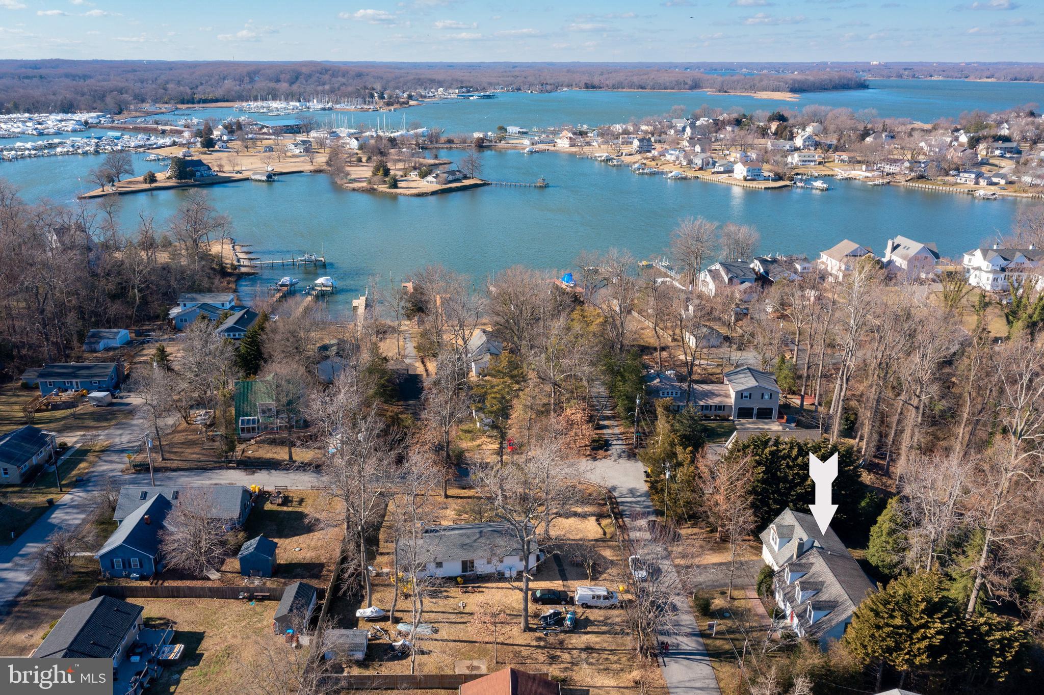 1204 Locust Lane Edgewater, MD 21037 - Photo 36 of 43 Aerial Front (alt view)