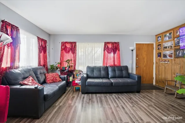 a living room with furniture and a couch