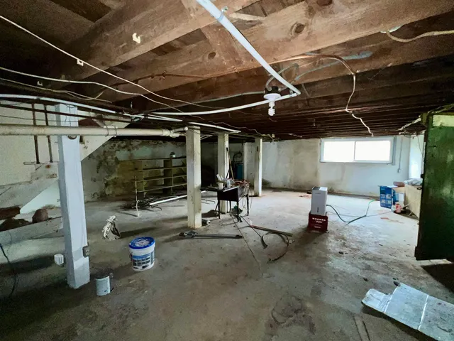 a view of a porch of a house