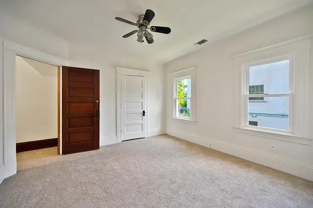 a view of a deck with furniture