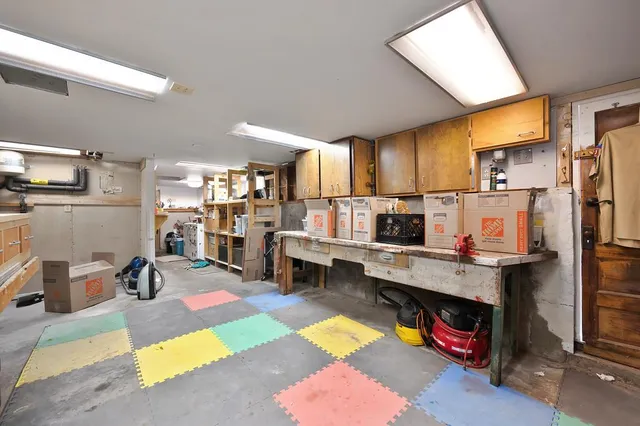 a view of a city with a lake