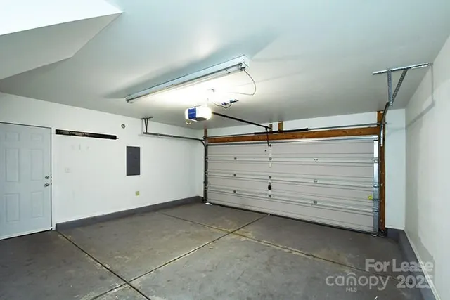 a view of a garage