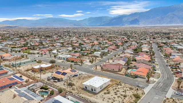 an aerial view of a city