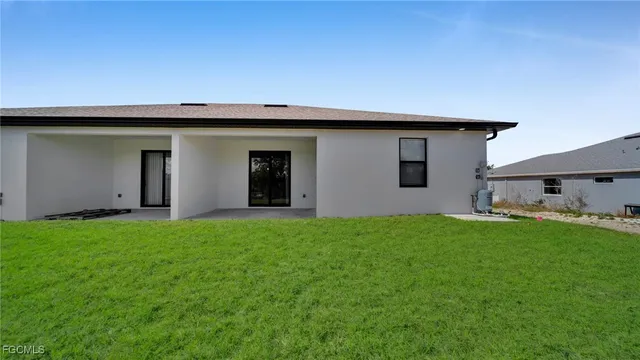 a house view with a garden space