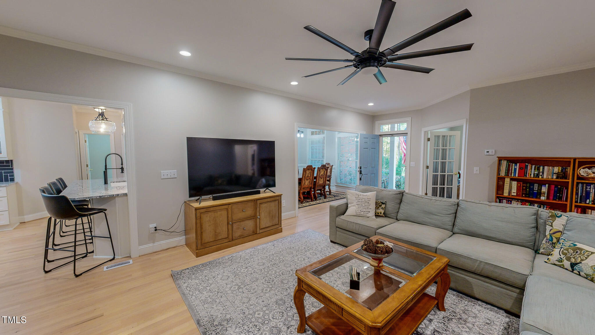 269 Oaks Lane Road Timberlake, NC 27583 - Photo 21 of 51 a living room with furniture and a flat screen tv