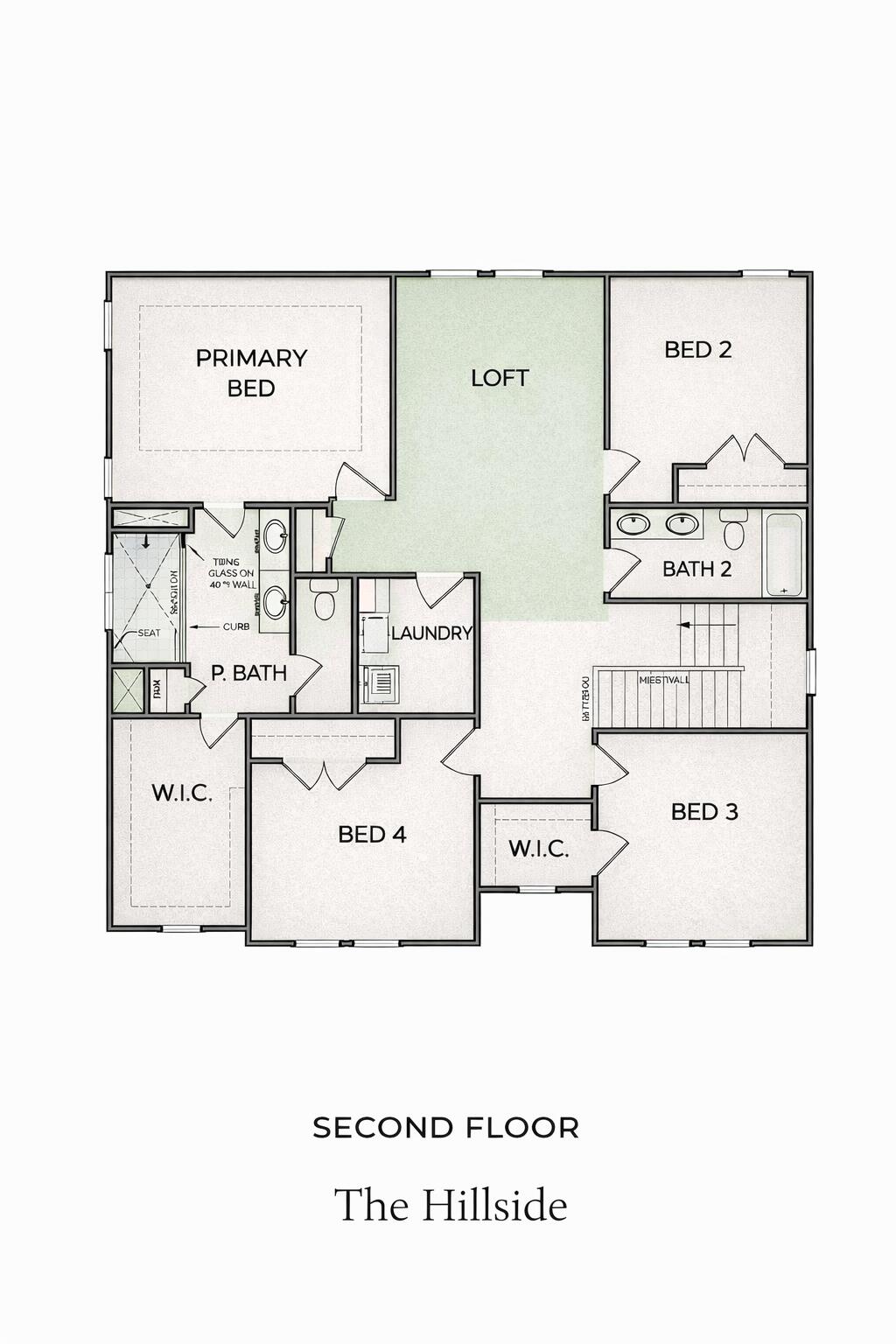 7560 Snow Line Lane, Unit 34 Ooltewah, TN 37363 - Photo 13 of 13 SECOND FLOOR LAYOUT