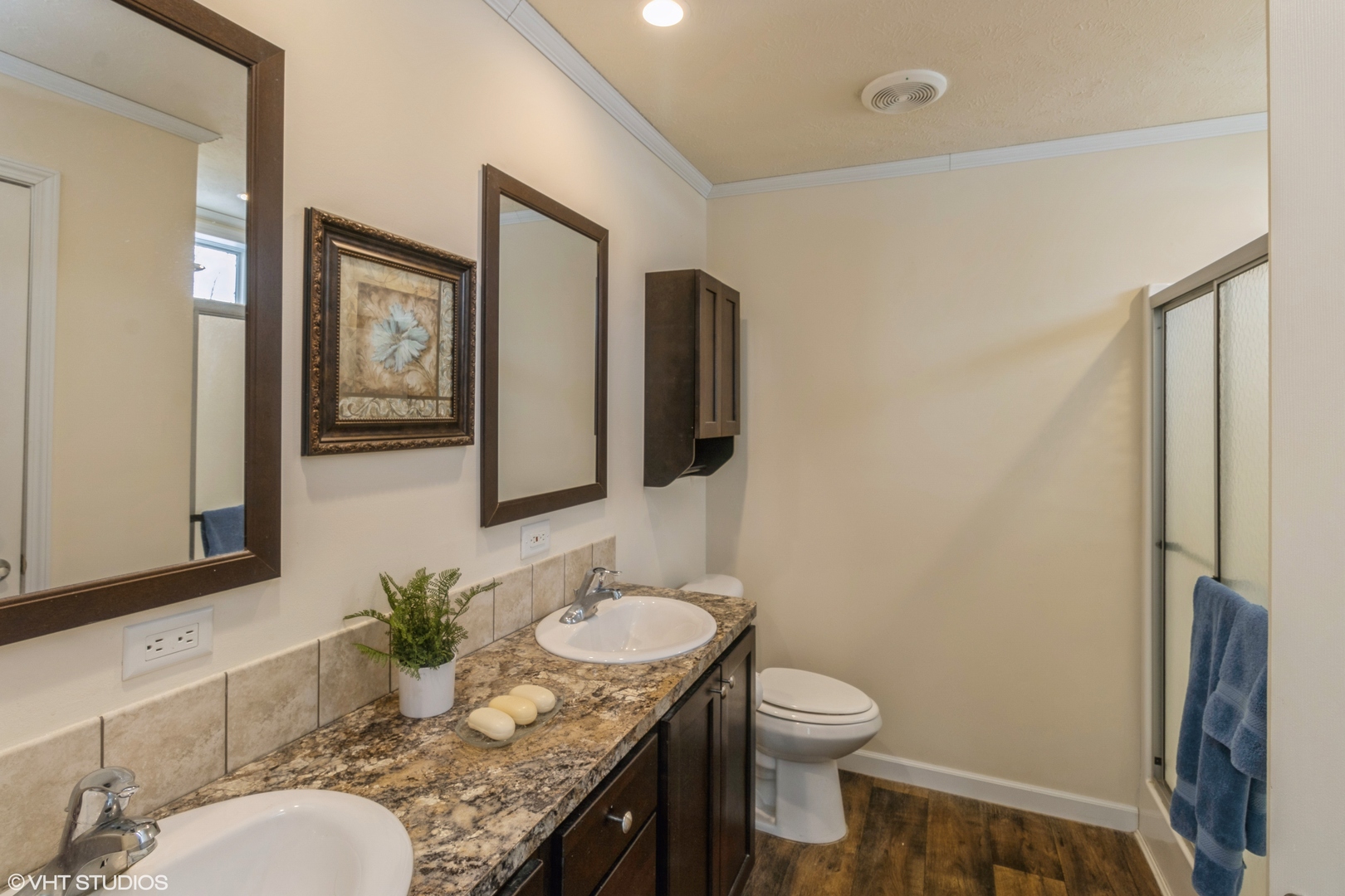 292 Bayview Road Elgin, IL 60123 - Photo 10 of 20 a bathroom with a granite countertop sink toilet and shower