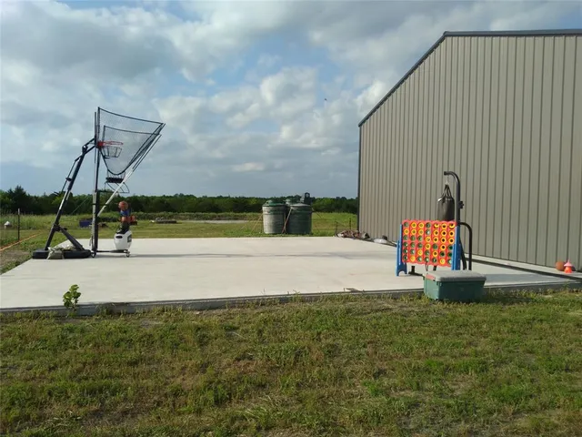 a view of a bench in the garden