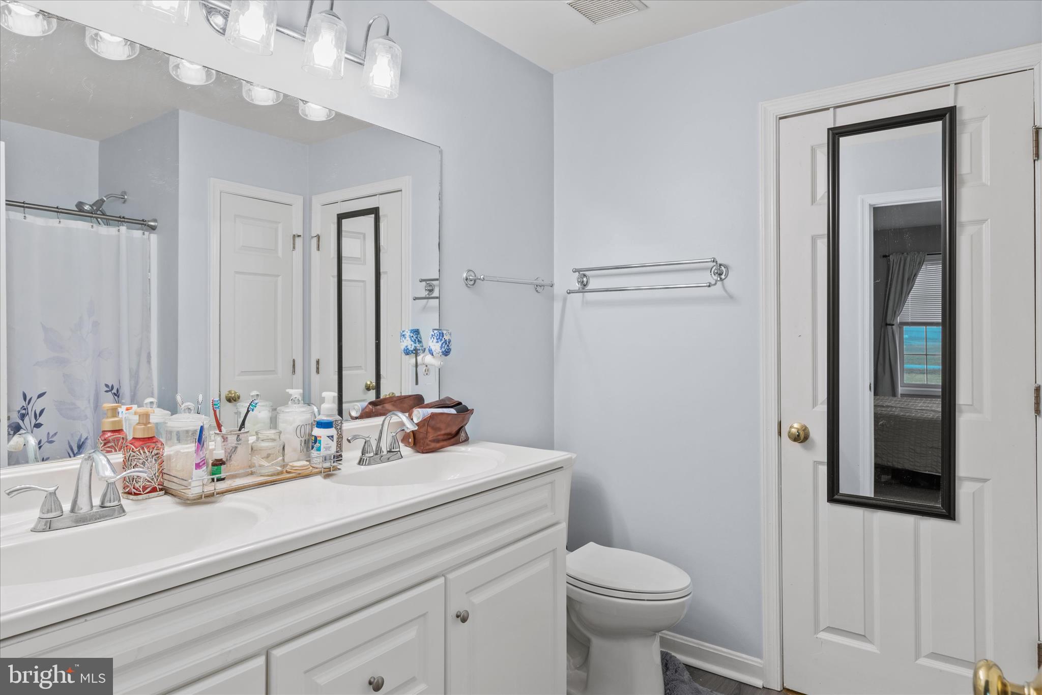 1807 Price Station Road Church Hill, MD 21623 - Photo 37 of 48 a bathroom with a sink a toilet and a mirror