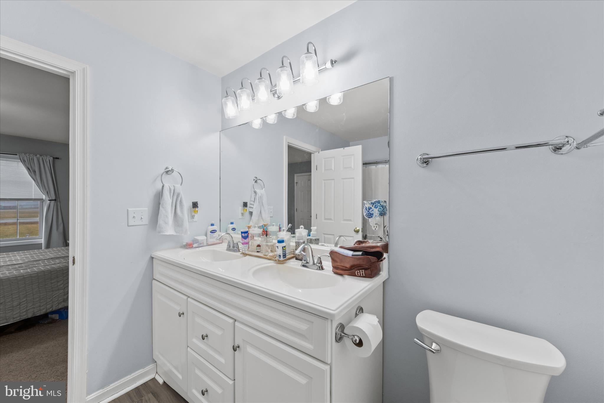 1807 Price Station Road Church Hill, MD 21623 - Photo 38 of 48 a bathroom with a sink a toilet and a mirror