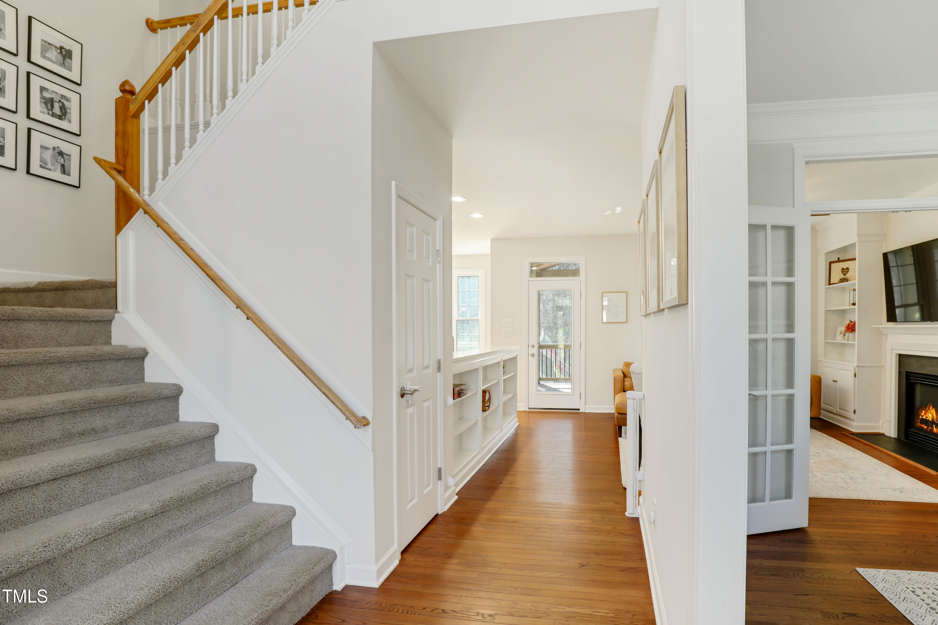 1600 Patterson Grove Road Apex, NC 27502 - Photo 4 of 46 Two-Story Foyer welcomes you with site-finished hardwoods