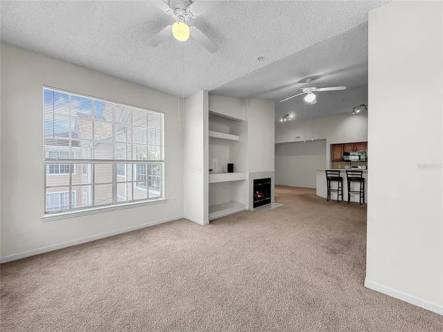 an empty room with a window