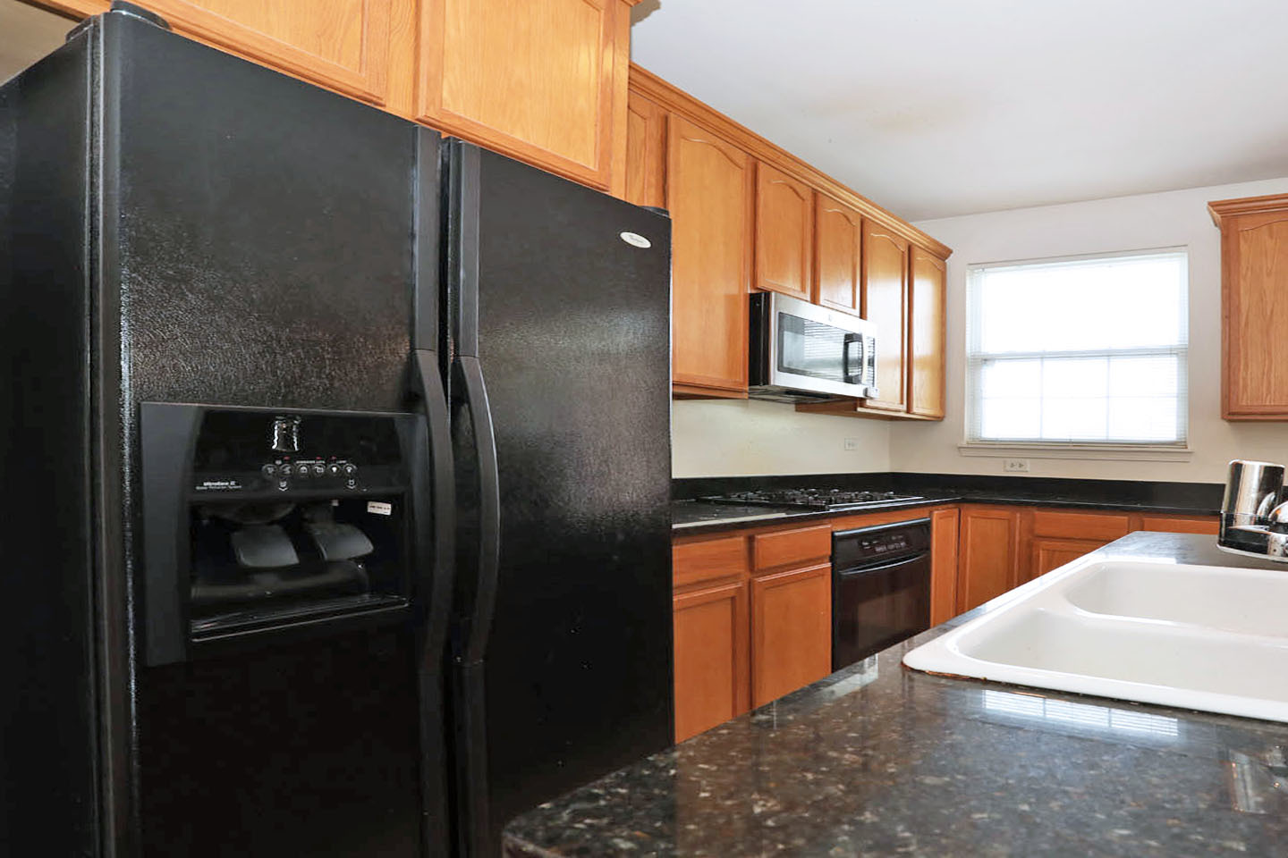 1359 Scarboro Road Schaumburg, IL 60193 - Photo 10 of 21 a kitchen with stainless steel appliances granite countertop a refrigerator and a sink