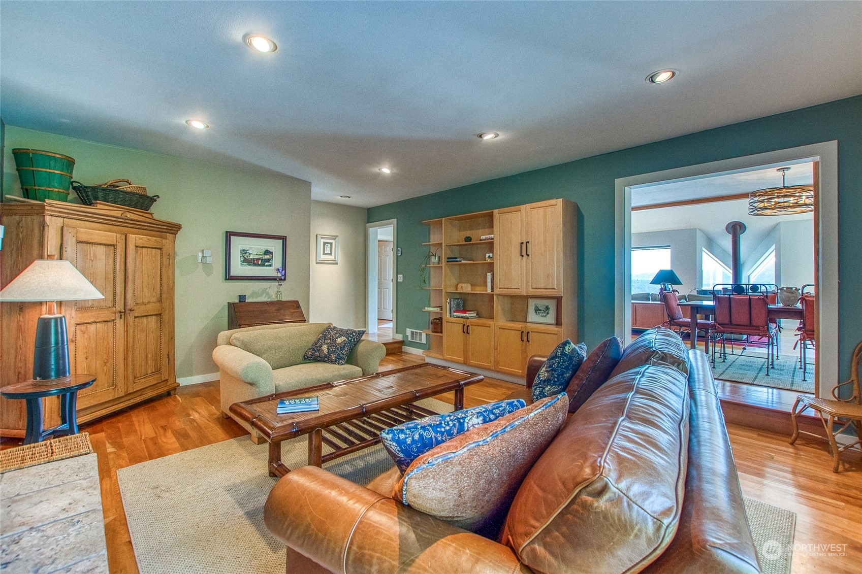 381 Geiser Way Orcas Island, WA 98245 - Photo 14 of 40 a living room with furniture and a large window