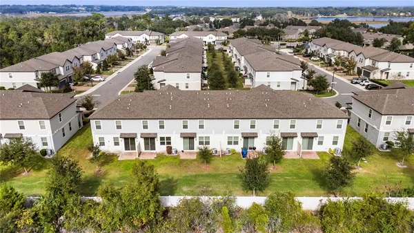 an aerial view of multiple houses