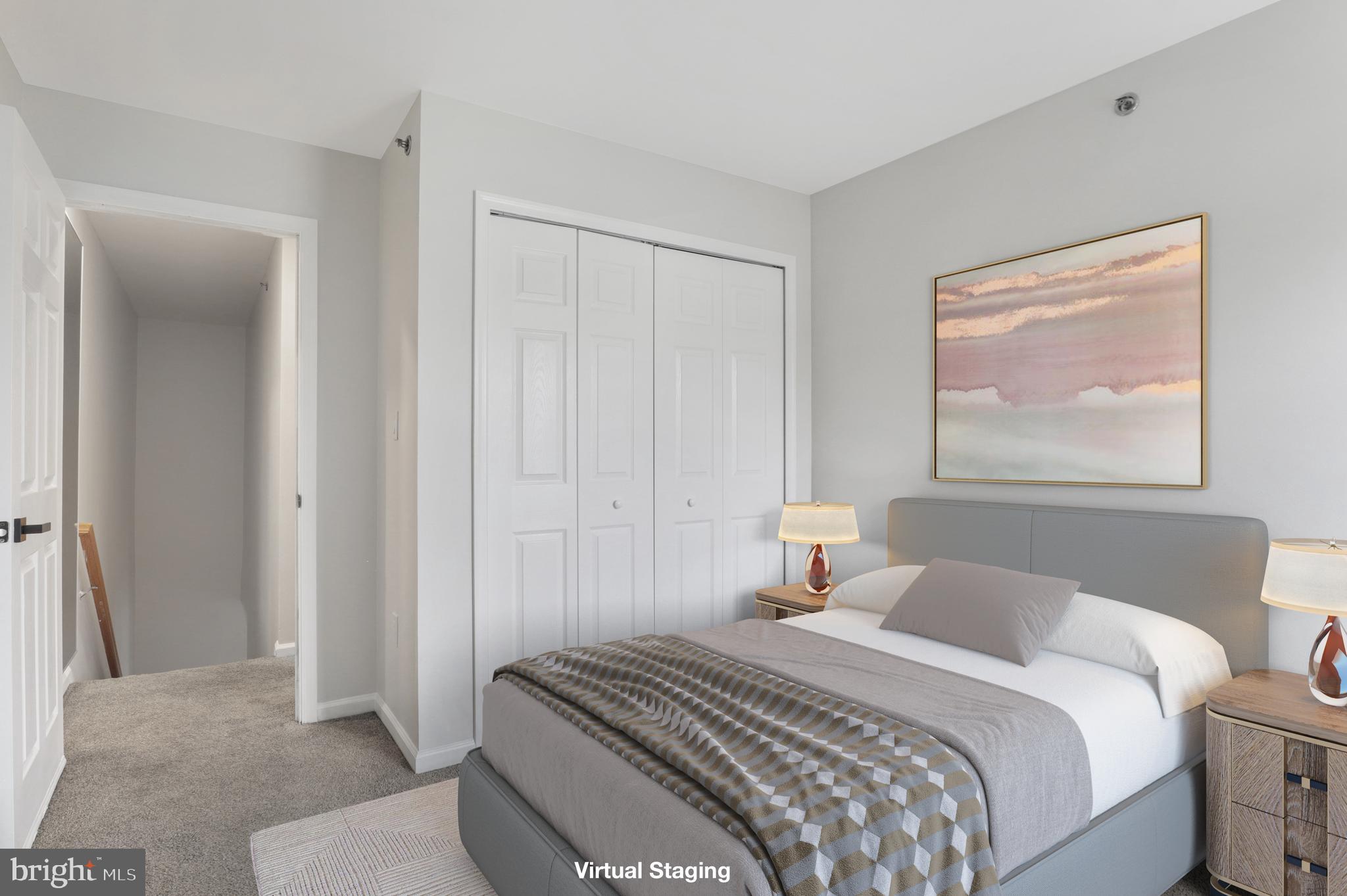 130B Remsen Avenue New Brunswick, NJ 08901 - Photo 21 of 33 a bedroom with a bed and a painting on the wall