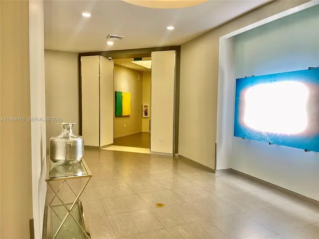 a view of a park with a slide