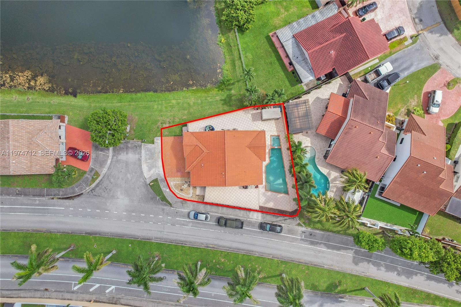 12775 Southwest 59th Street Miami, FL 33183 - Photo 18 of 18 an aerial view of a house with a garden and a yard