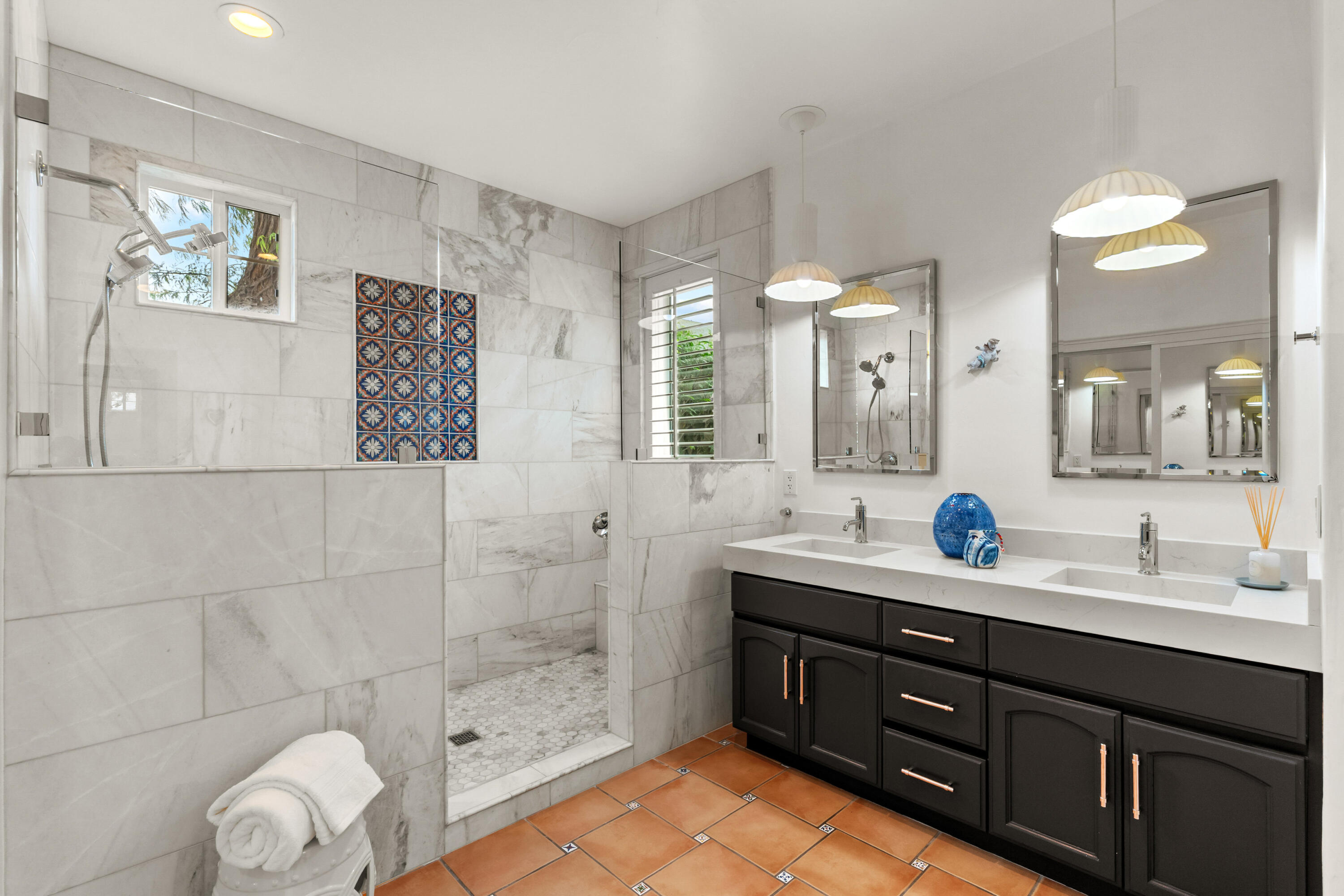 78900 Rio Seco La Quinta, CA 92253 - Photo 24 of 48 a bathroom with a double vanity sink mirror and shower