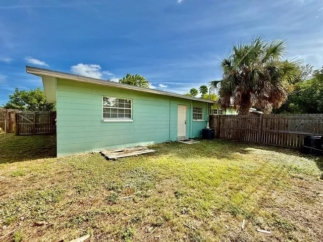 a backyard of a house