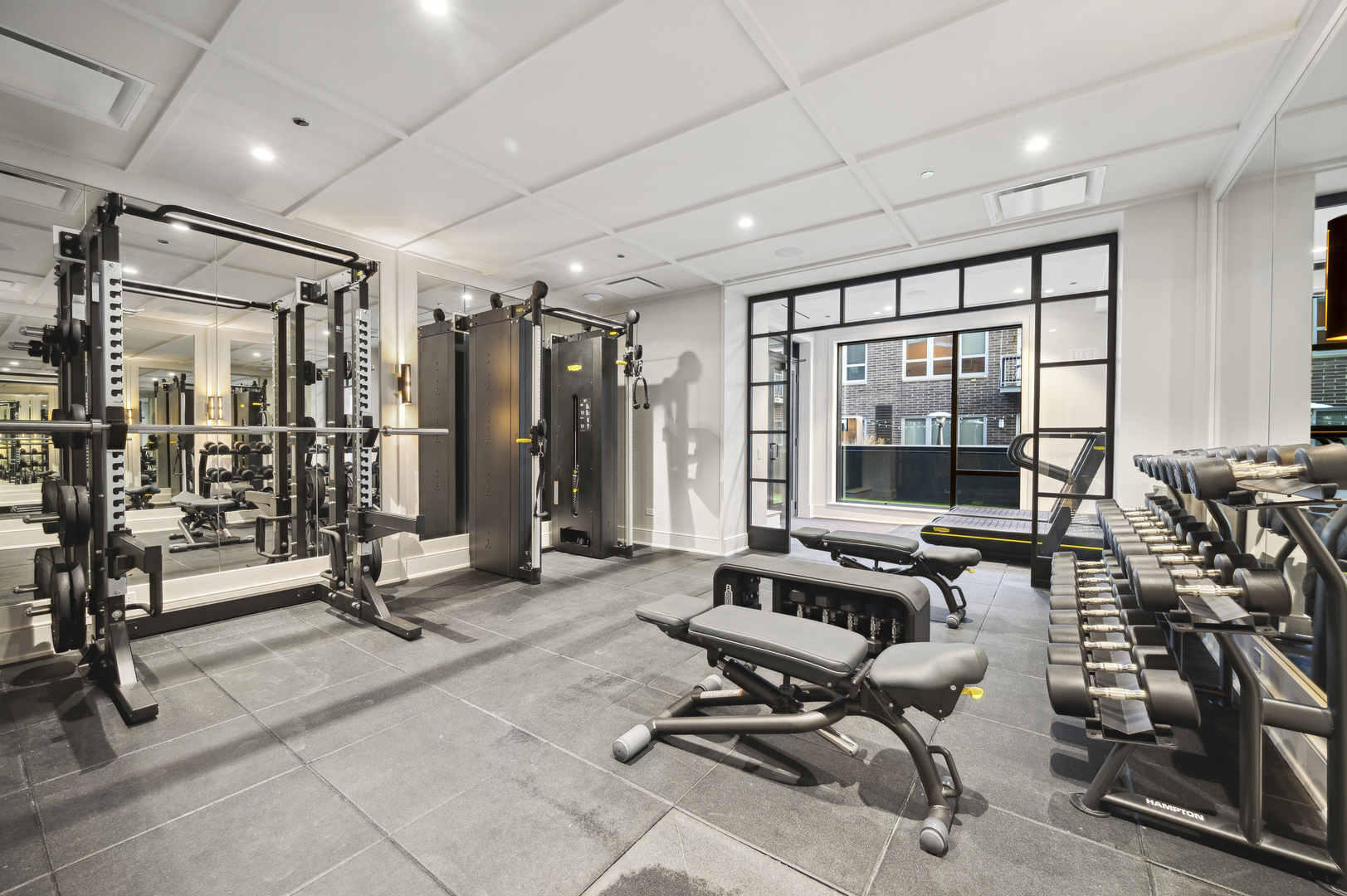 21 North May Street, Unit 1401 Chicago, IL 60607 - Photo 27 of 47 a view of a room with gym equipment
