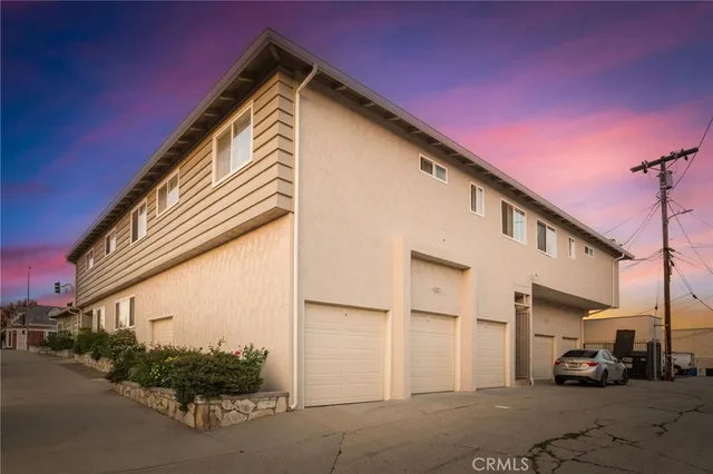 a car parked in front of a house