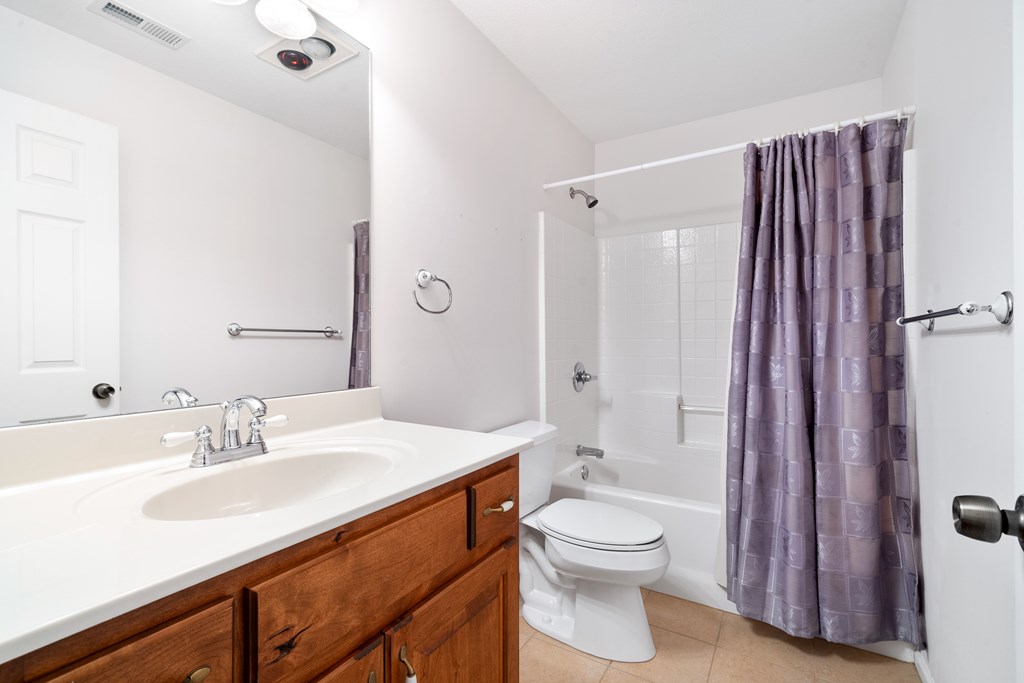 399 Hideaway Hills Road Blairsville, GA 30512 - Photo 62 of 77 a bathroom with a sink a toilet and shower