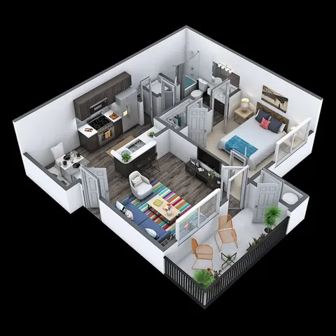 a view of living room with furniture and rug