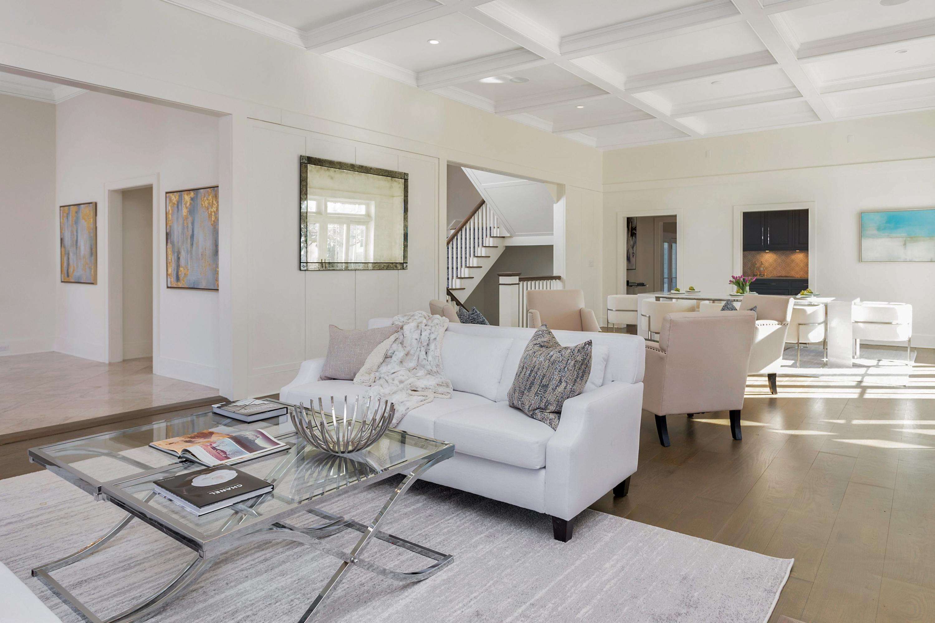 9 Searles Road Darien, CT 06820 - Photo 6 of 40 a living room with furniture and a wooden floor