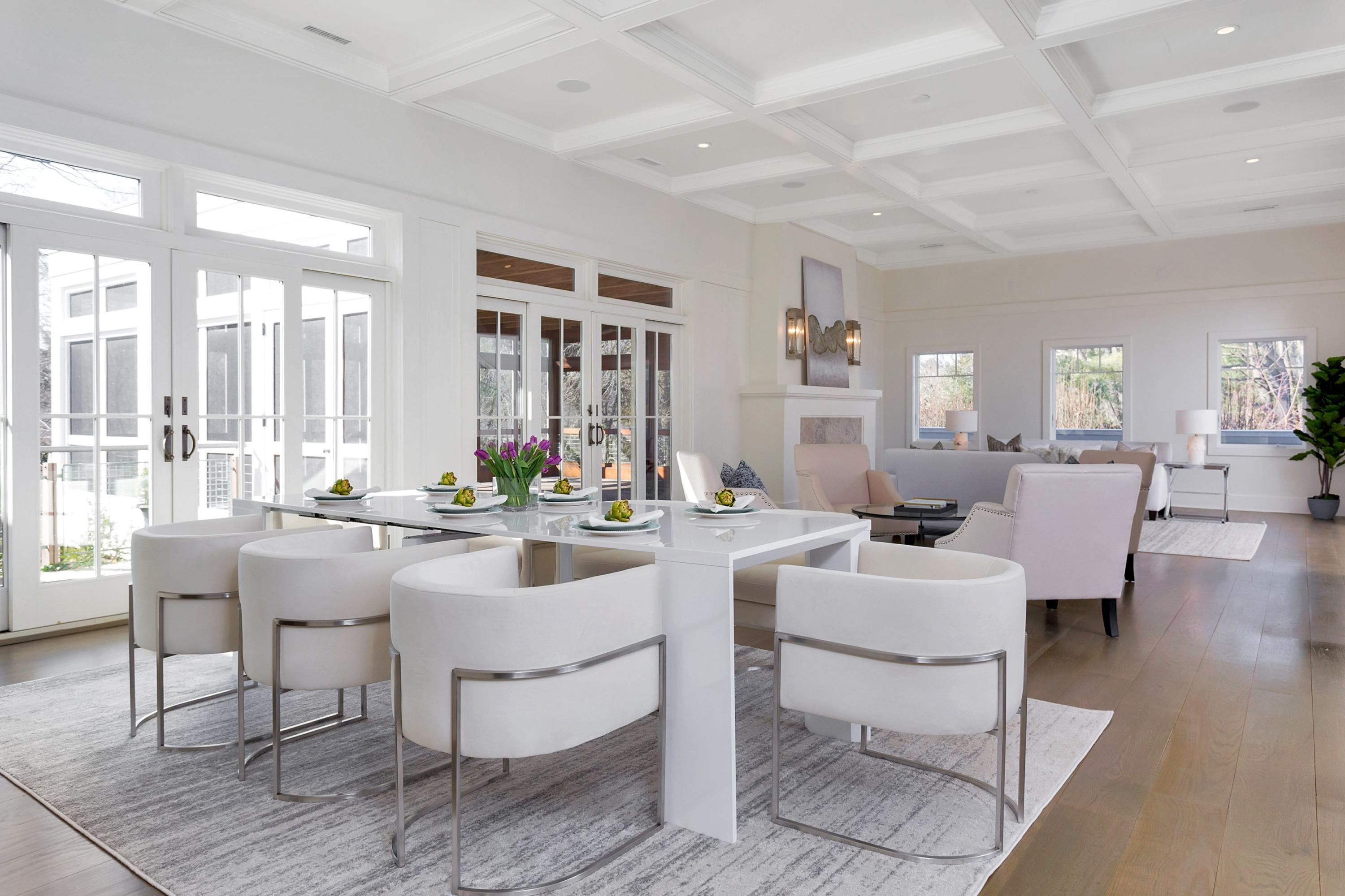 9 Searles Road Darien, CT 06820 - Photo 8 of 40 a view of a dining room with furniture and wooden floor