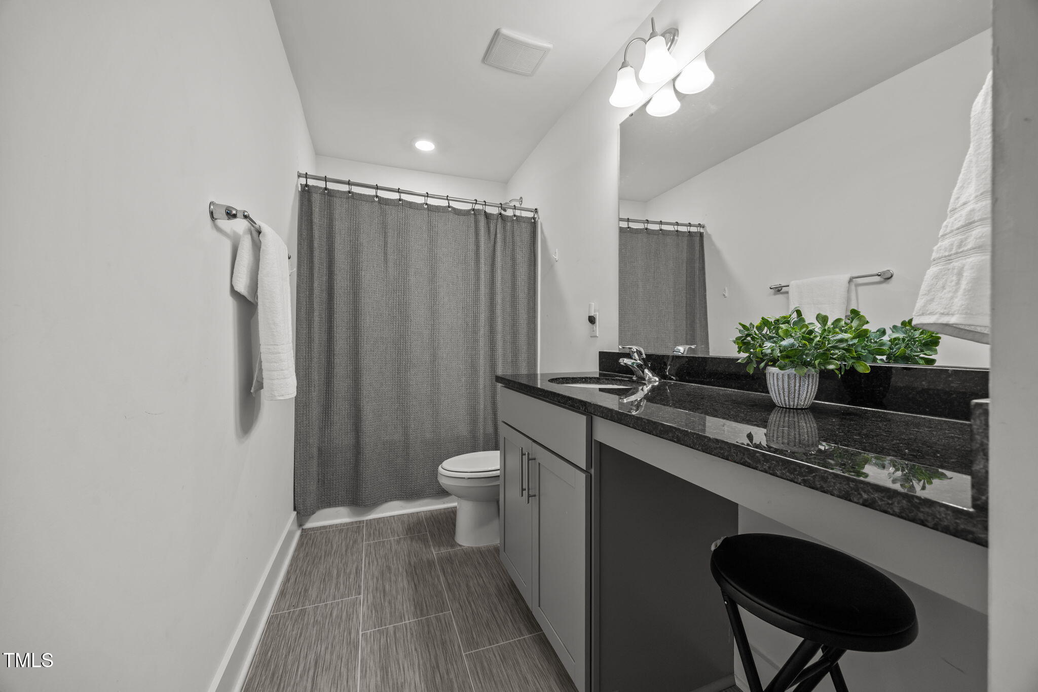 456 Highview Drive Benson, NC 27504 - Photo 24 of 36 a bathroom with a sink a toilet and a mirror