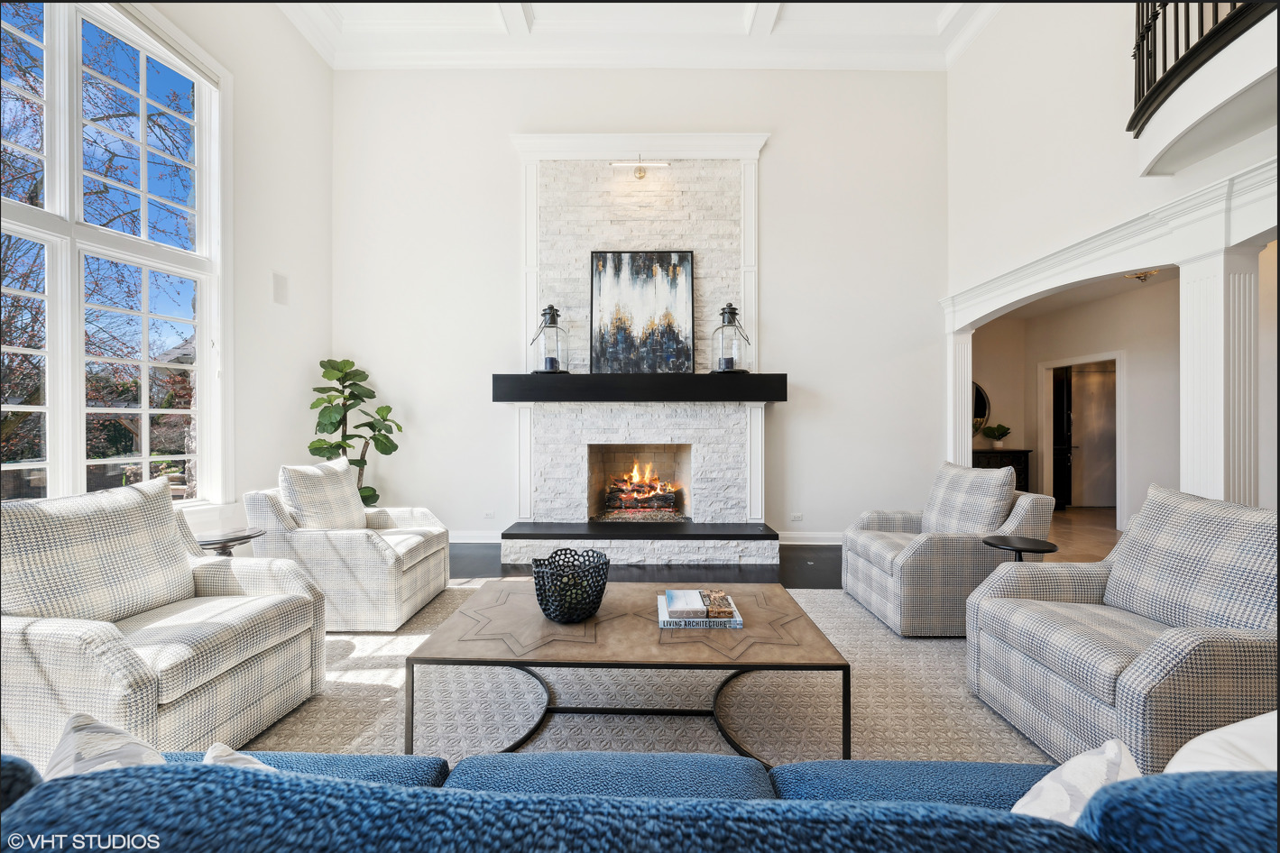 34-w033 White Thorne Road St. Charles, IL 60174 - Photo 16 of 100 a living room with furniture and a fireplace