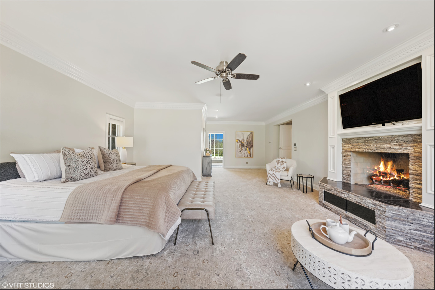 34-w033 White Thorne Road St. Charles, IL 60174 - Photo 38 of 100 a living room with furniture a flat screen tv and a fireplace