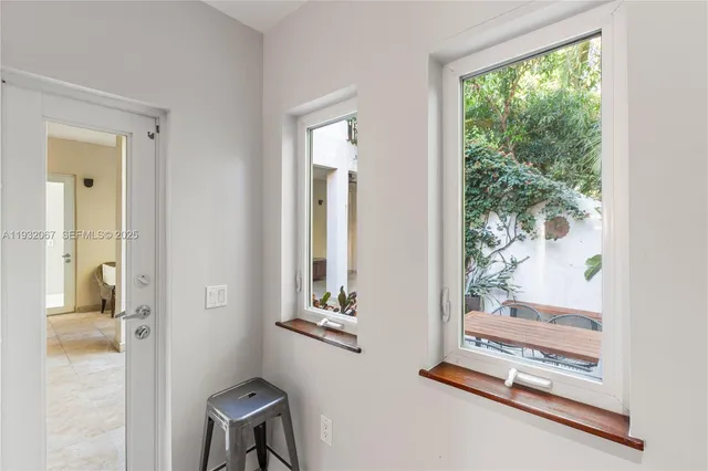 a view of an entryway with a front door