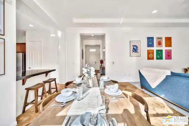 a view of city and mountain