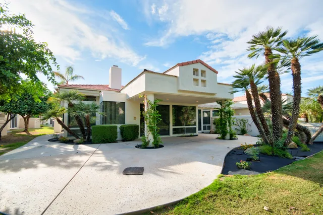 a view of a house with a patio