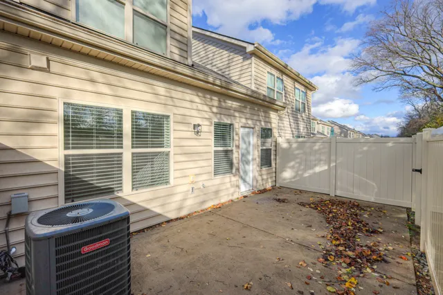 a backyard view of a house