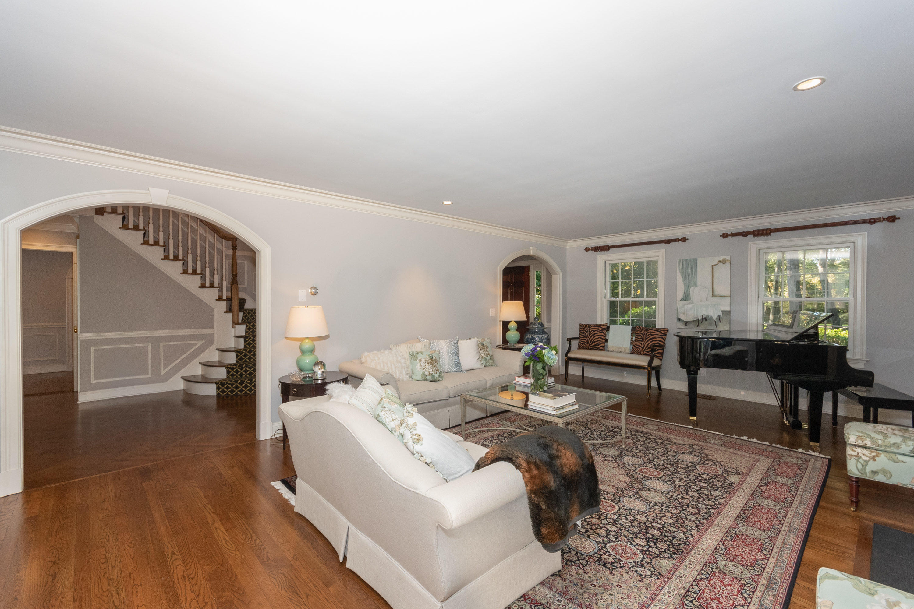 16 Shagbark Road Darien, CT 06820 - Photo 9 of 55 a living room with furniture and wooden floor
