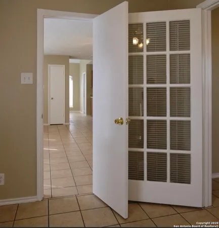 an empty room with a window